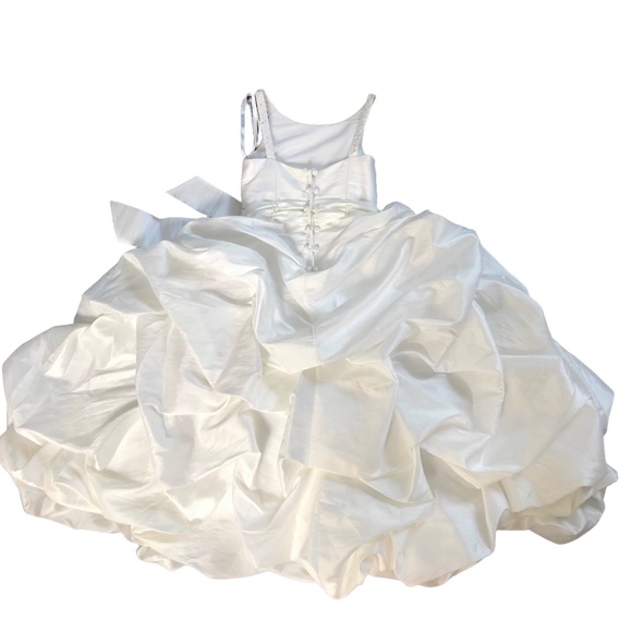 Designer Exquisite White Flower Girl Dress 3 - Picture 4 of 16